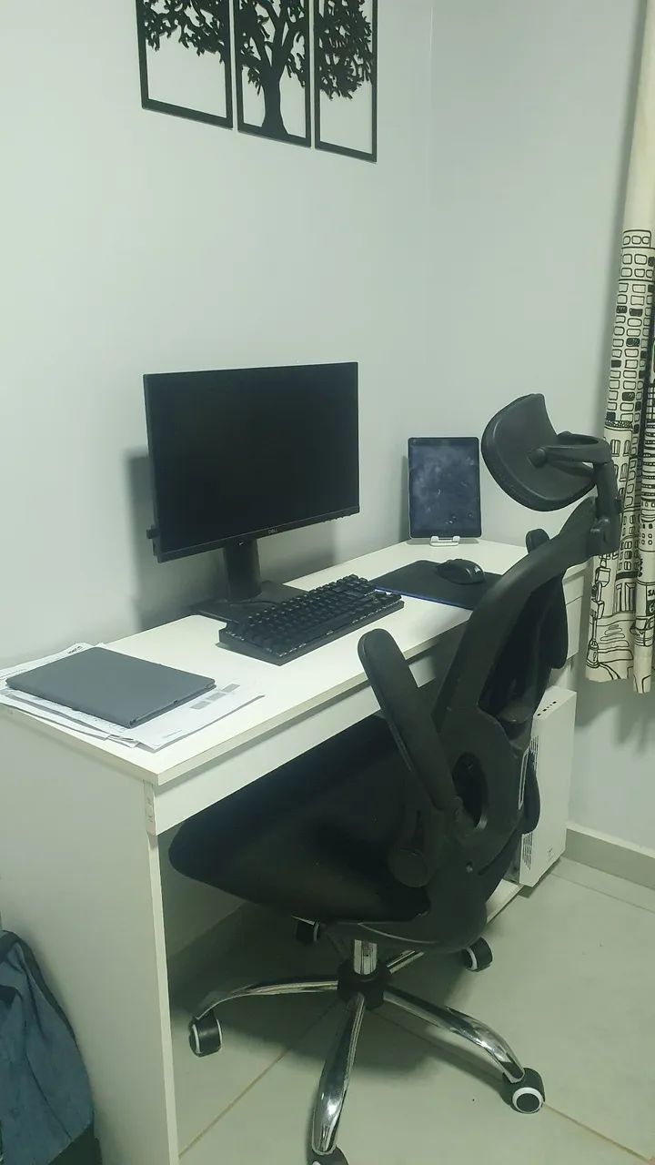 SETUP GAMER COMPLETO- PC Gamer Completo, Mesa Branca, Cadeira, Teclado  - Foto 4