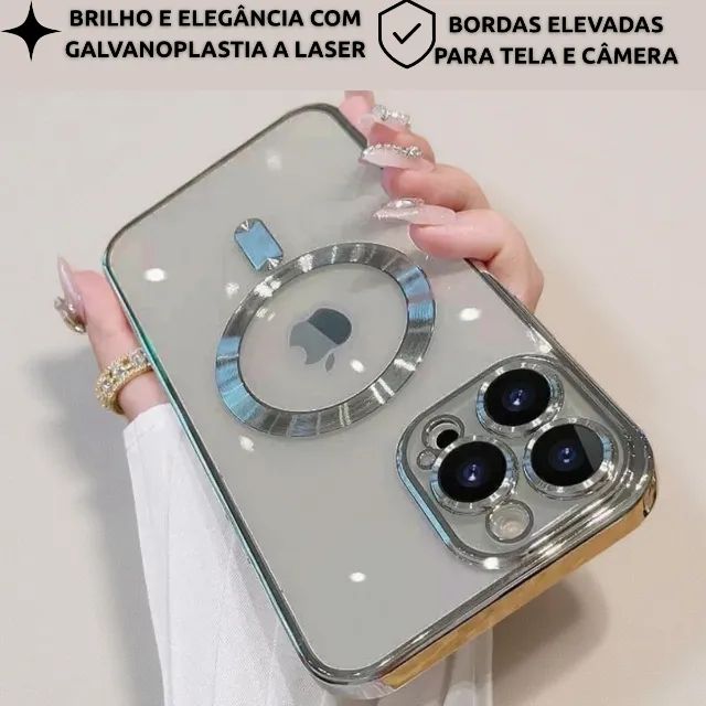 Capa Case Antichoque iPhone 16 E 17 Magsafe Galvanizado Tpu - Foto 3