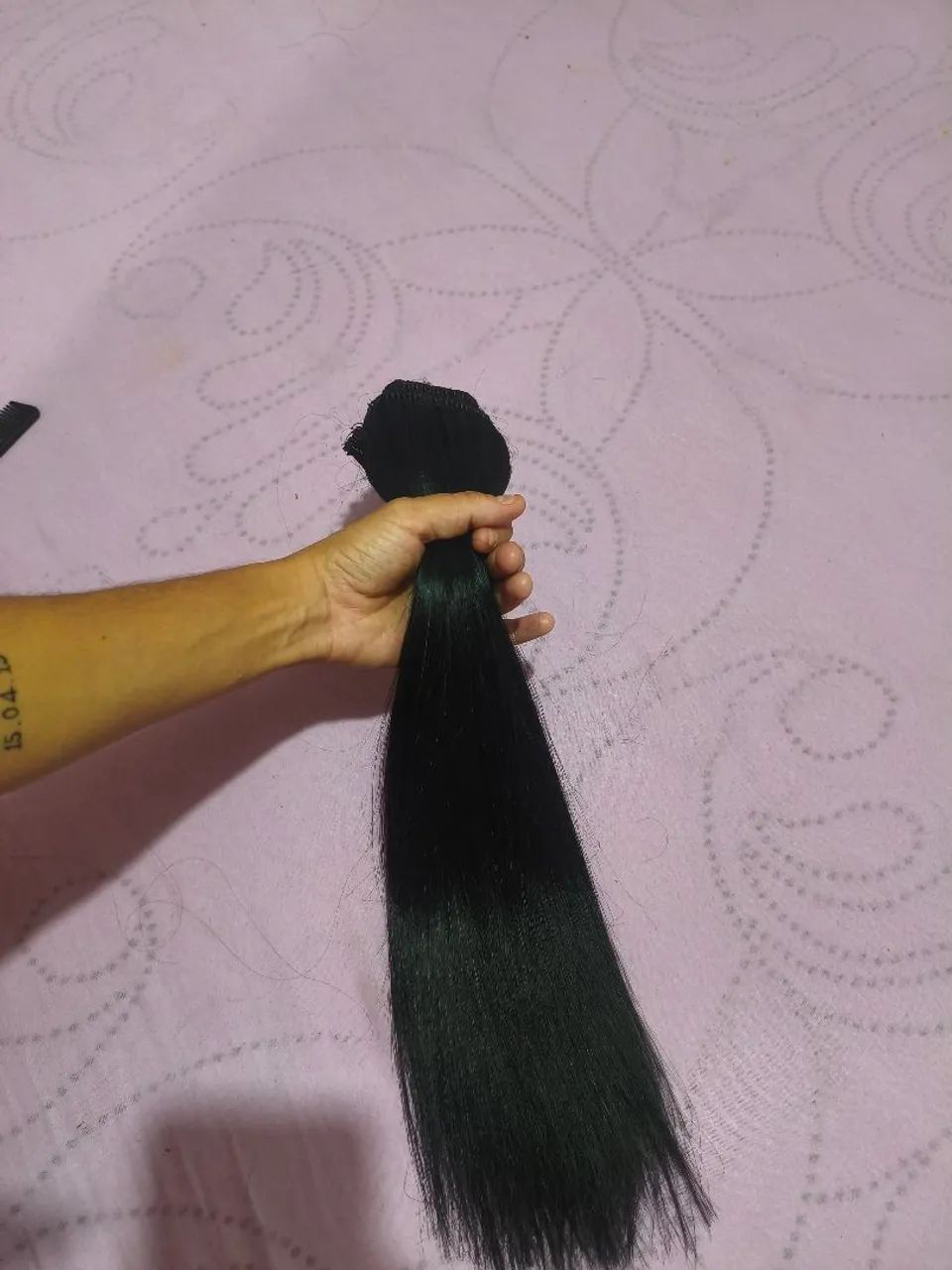 Cabelo humano preto liso - Foto 2