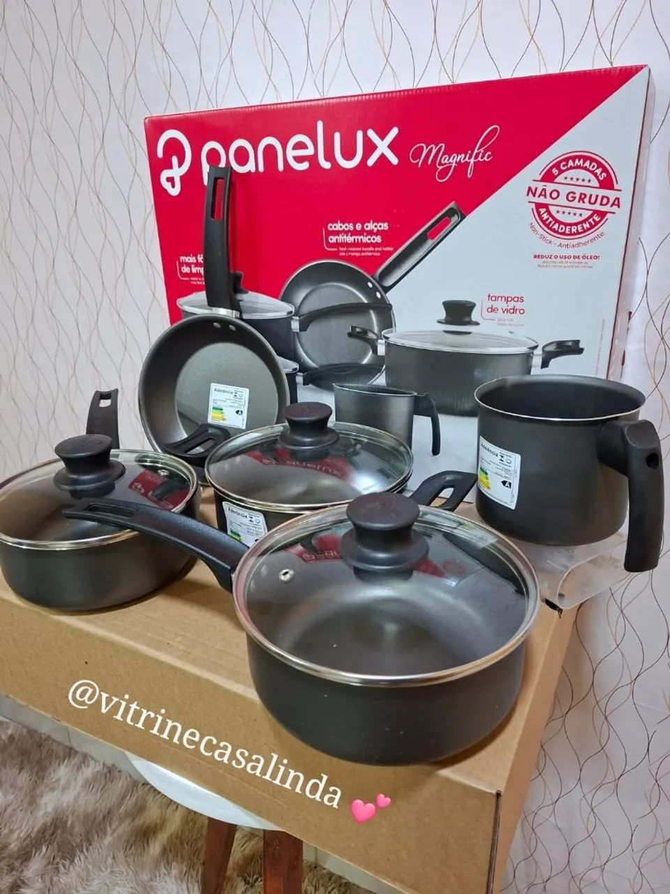 Jogo de panelas antiaderente panelux 5 peças  - Foto 3