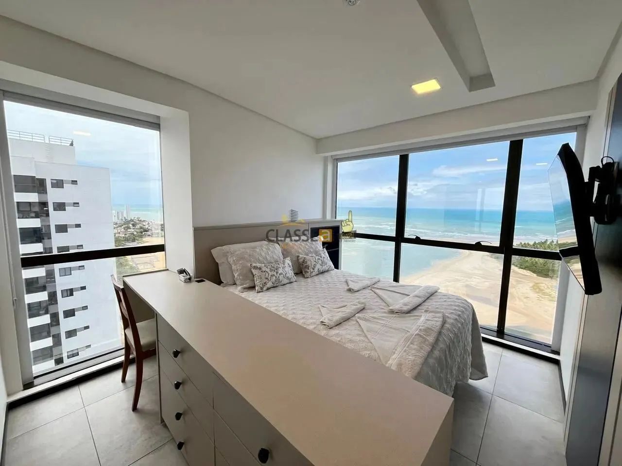Apartamento Mobiliado Beira Mar Andar Alto 2 Quartos