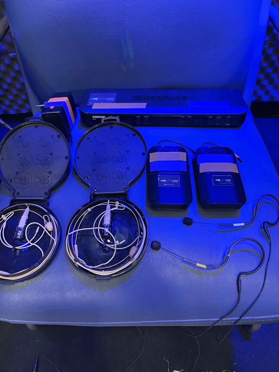 Microfone headset shure BLX Duplo 