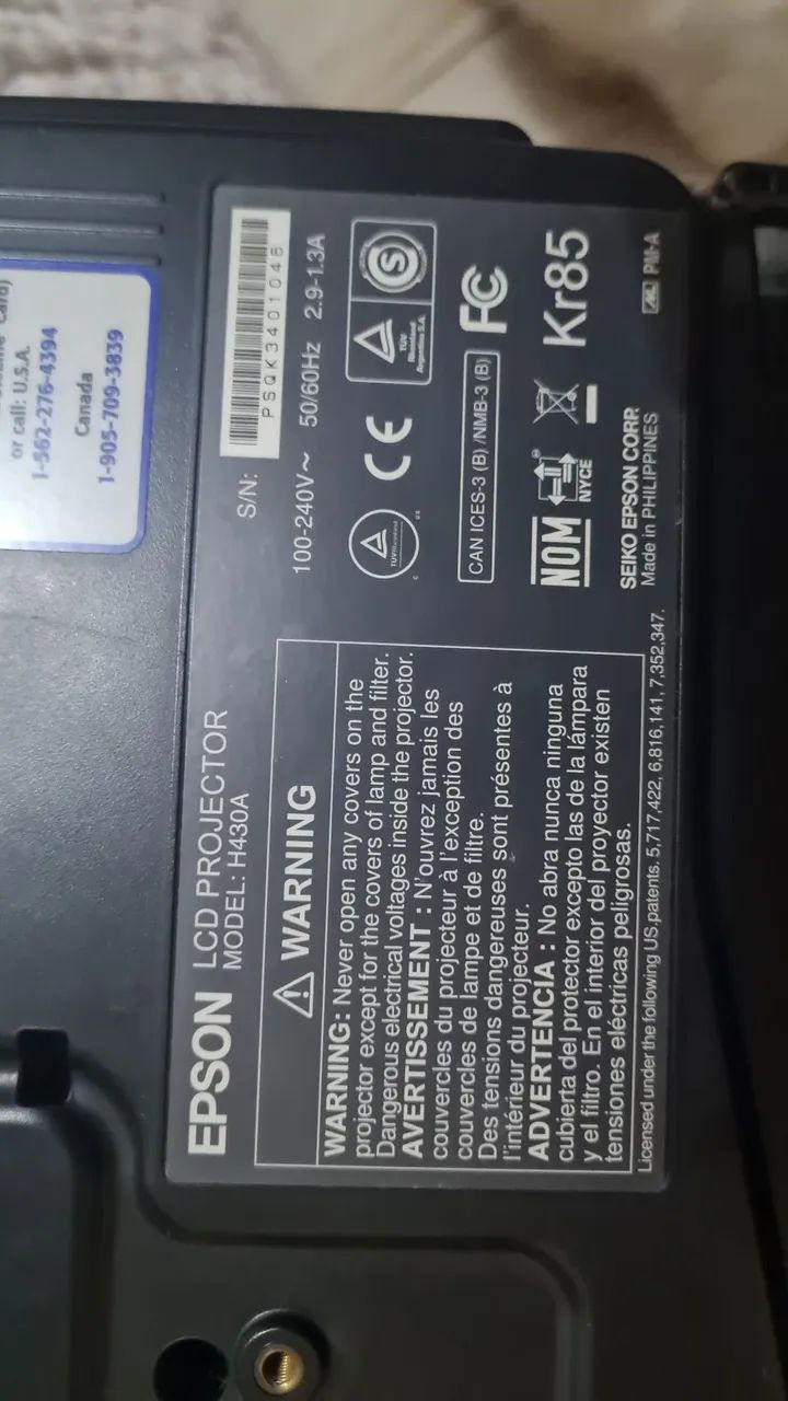 Projetor Epson - LCD - Modelo PowerLite 835 - Foto 4