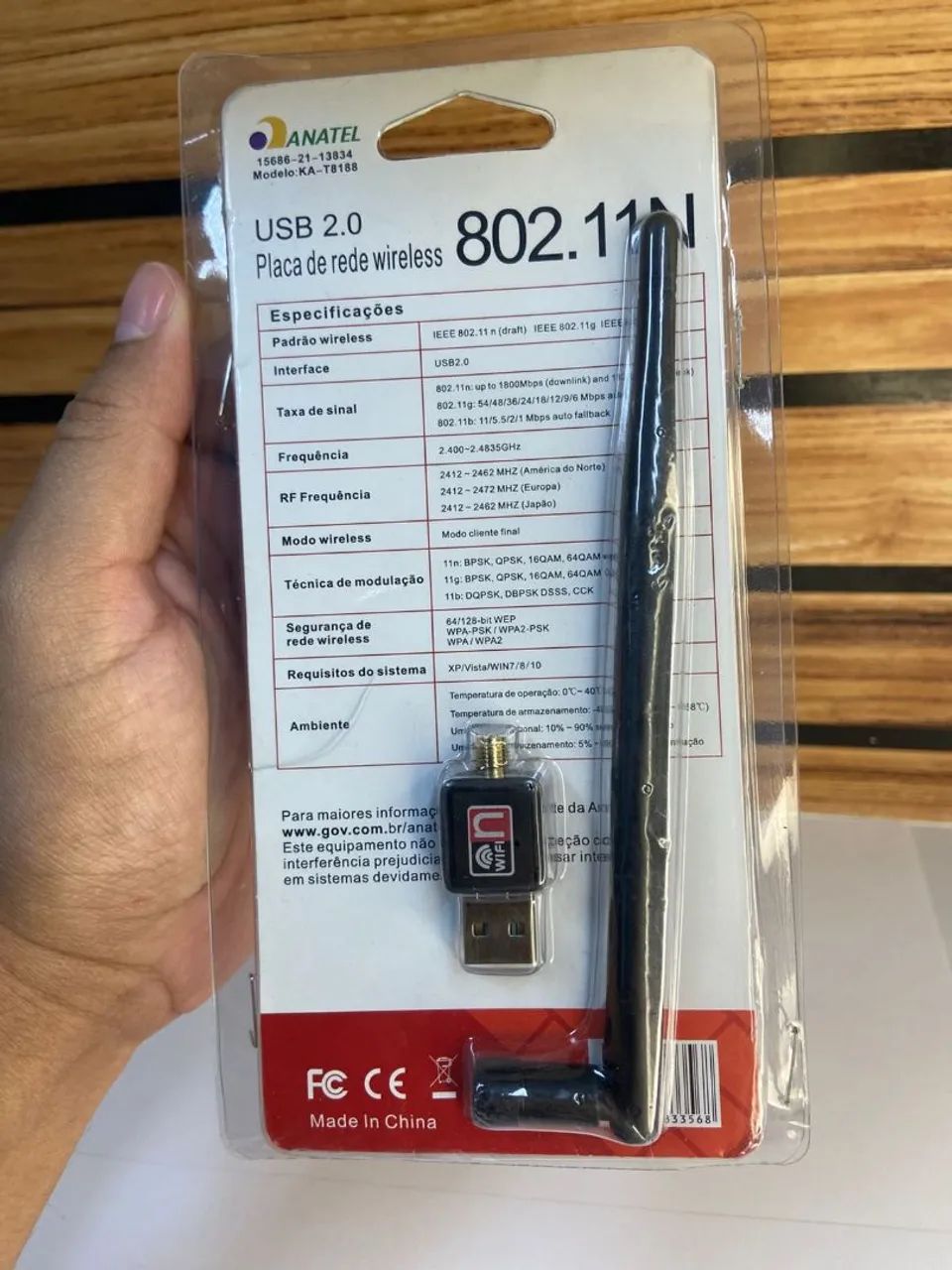 Placa de Rede Wireless 802.11N - USB 2.0 - Foto 4
