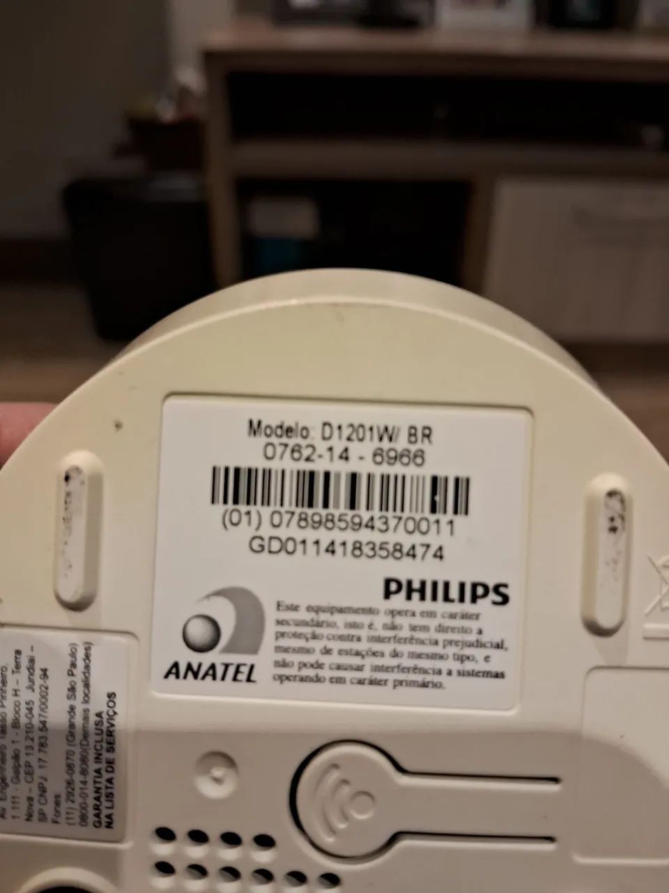 Telefone Fixo Philips modelo D1201w - Sem Fio - Foto 5
