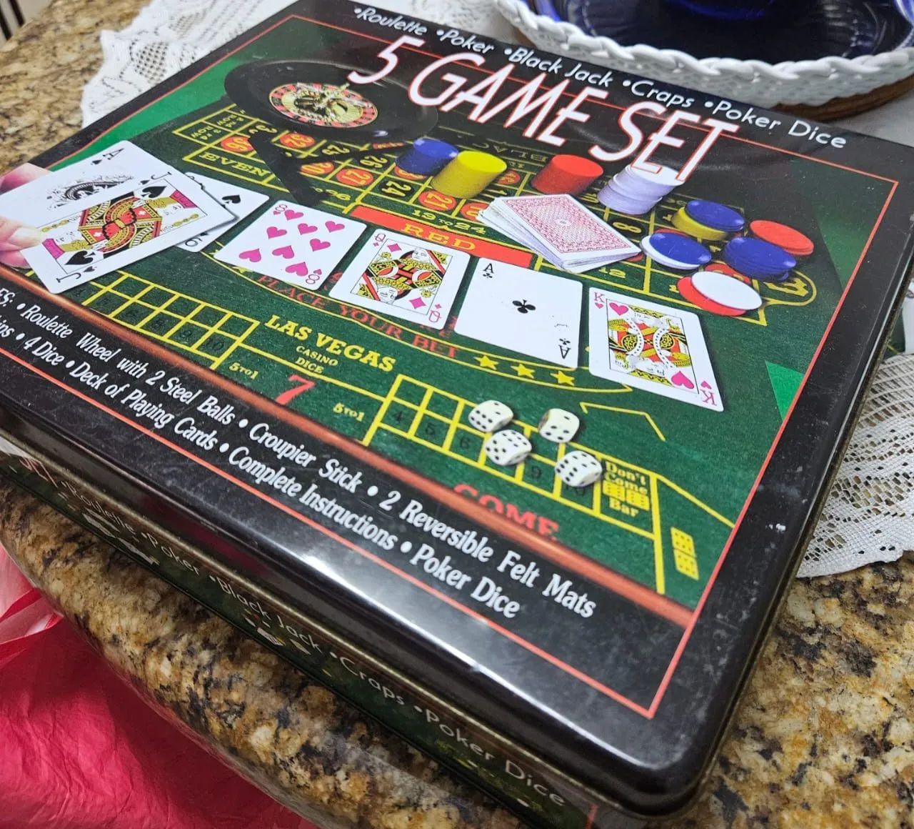 Conjunto de Jogos de Cassino 5 em 1