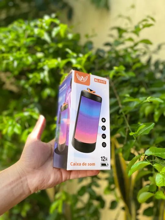 Caixa de Som Bluetooth com Luzes LED