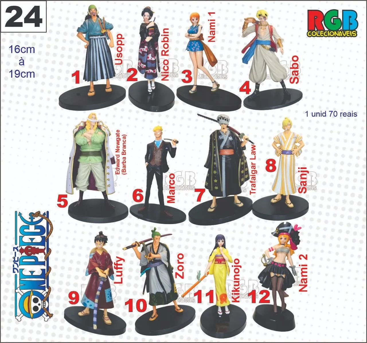 One Piece Action Figure (venda por unidade) - Hobbies e coleções
