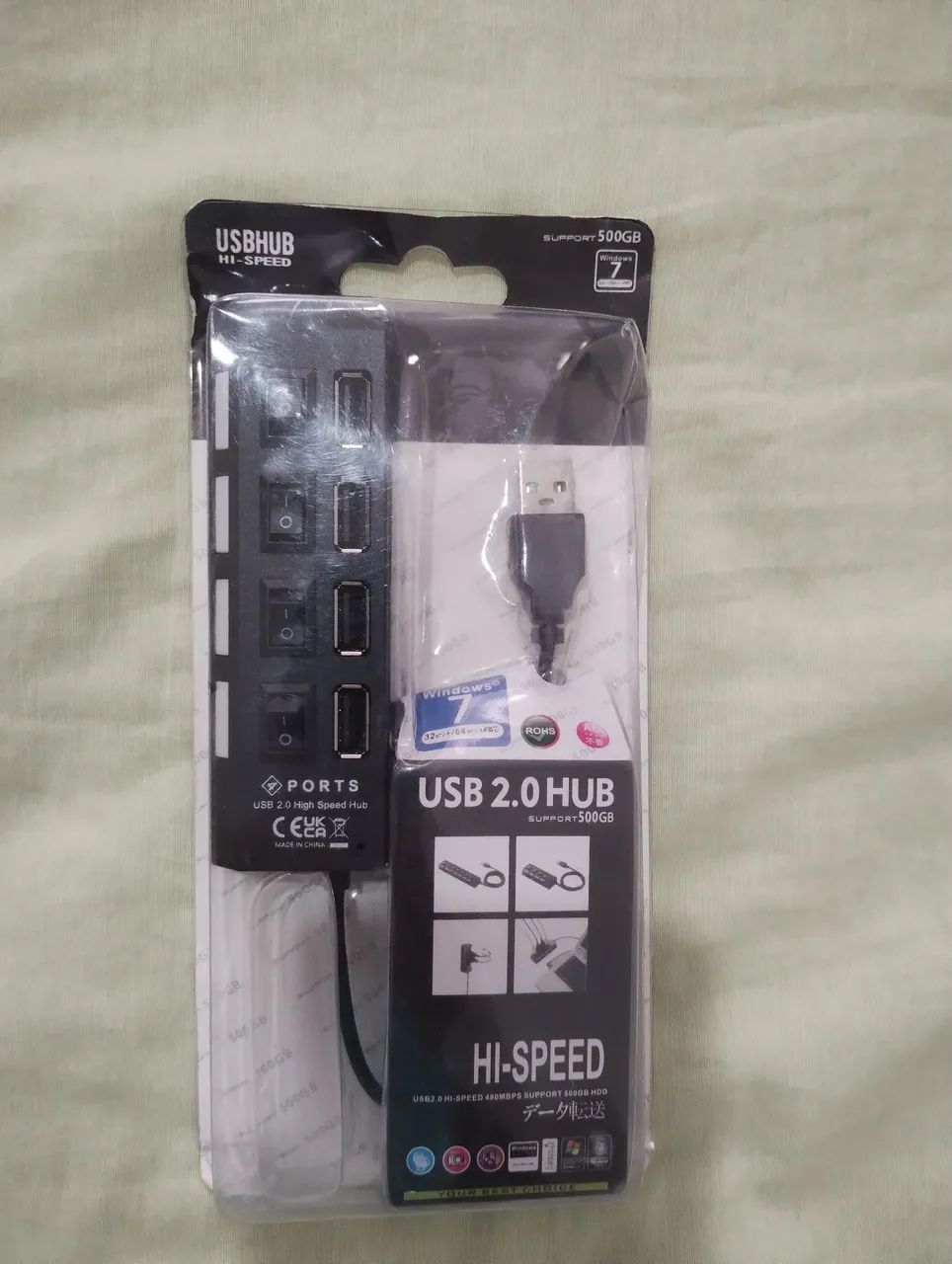 Hub USB 2.0 4 Portas Hi-Speed 500GB