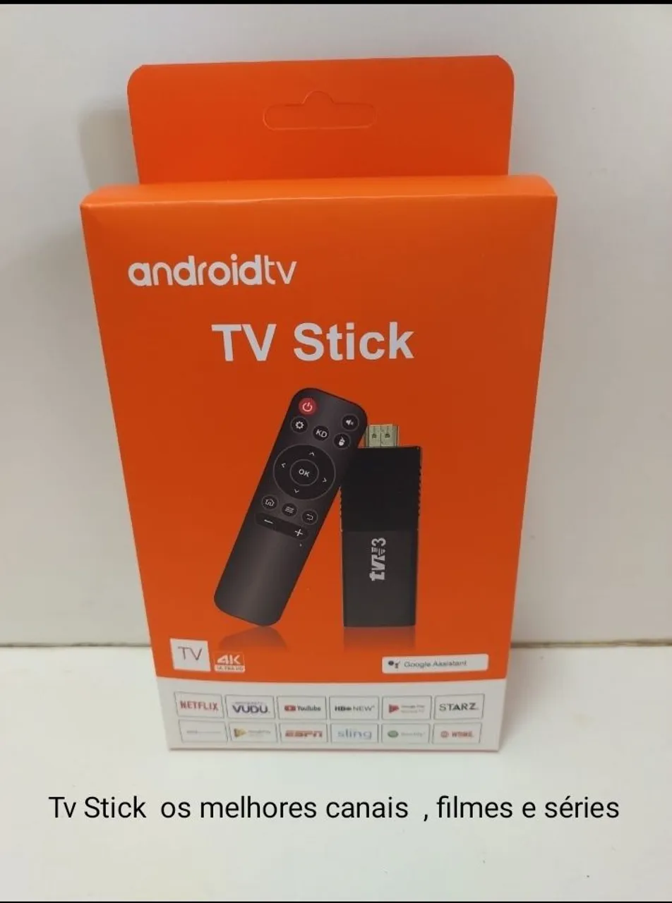 TV Stick Android TV 4K com Controle Remoto