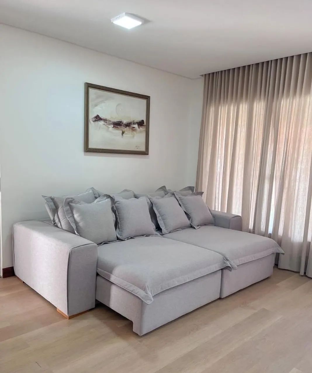 Sofá Retrátil no linho 2.90- Novo - Foto 2