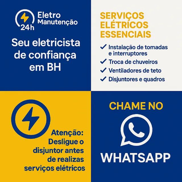 eletricista 24 hora em bh 