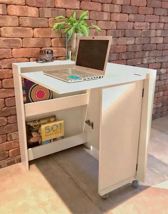 Escrivaninha dobrável e retrátil 