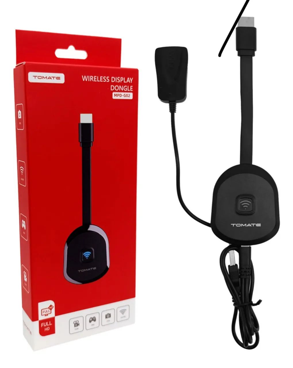 TRANSMISSOR APTADOR DE VIDEO WIRELESS PARA ESPELHAMENTO TOMATE MPD-G02  - Foto 3