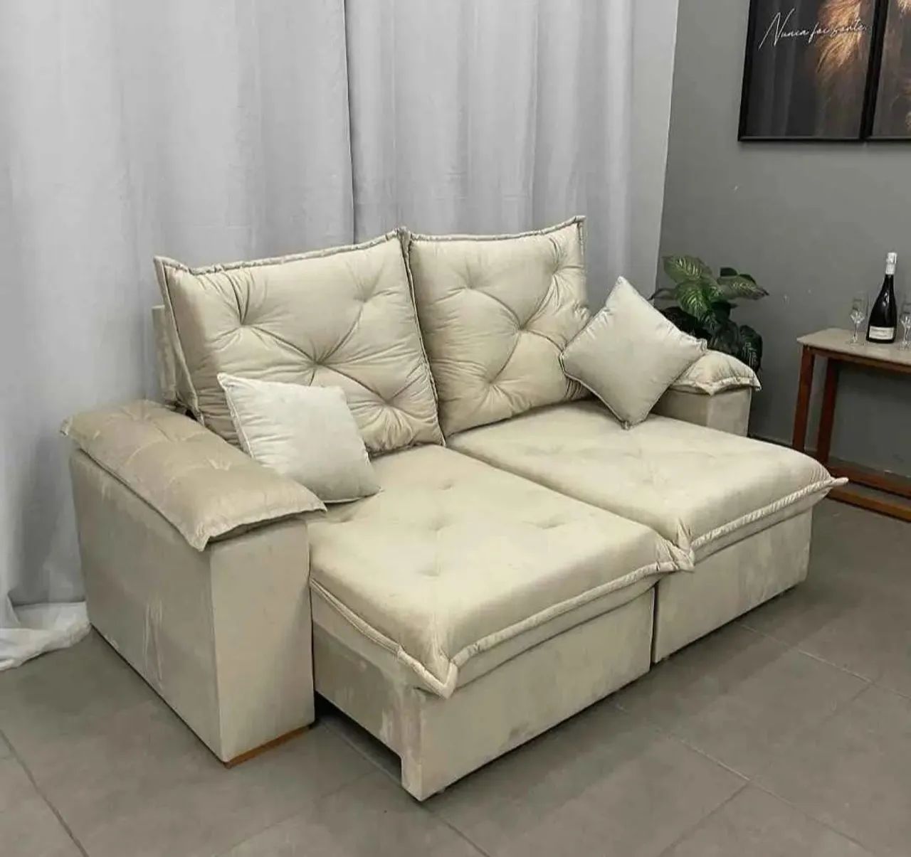 Sofá retrátil e Reclinável com molas Luxuoso!!