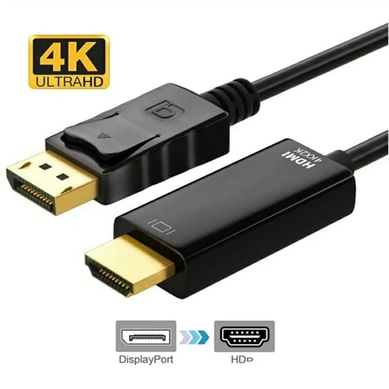 Cabo Conversor DisplayPort para HDMI 4K
