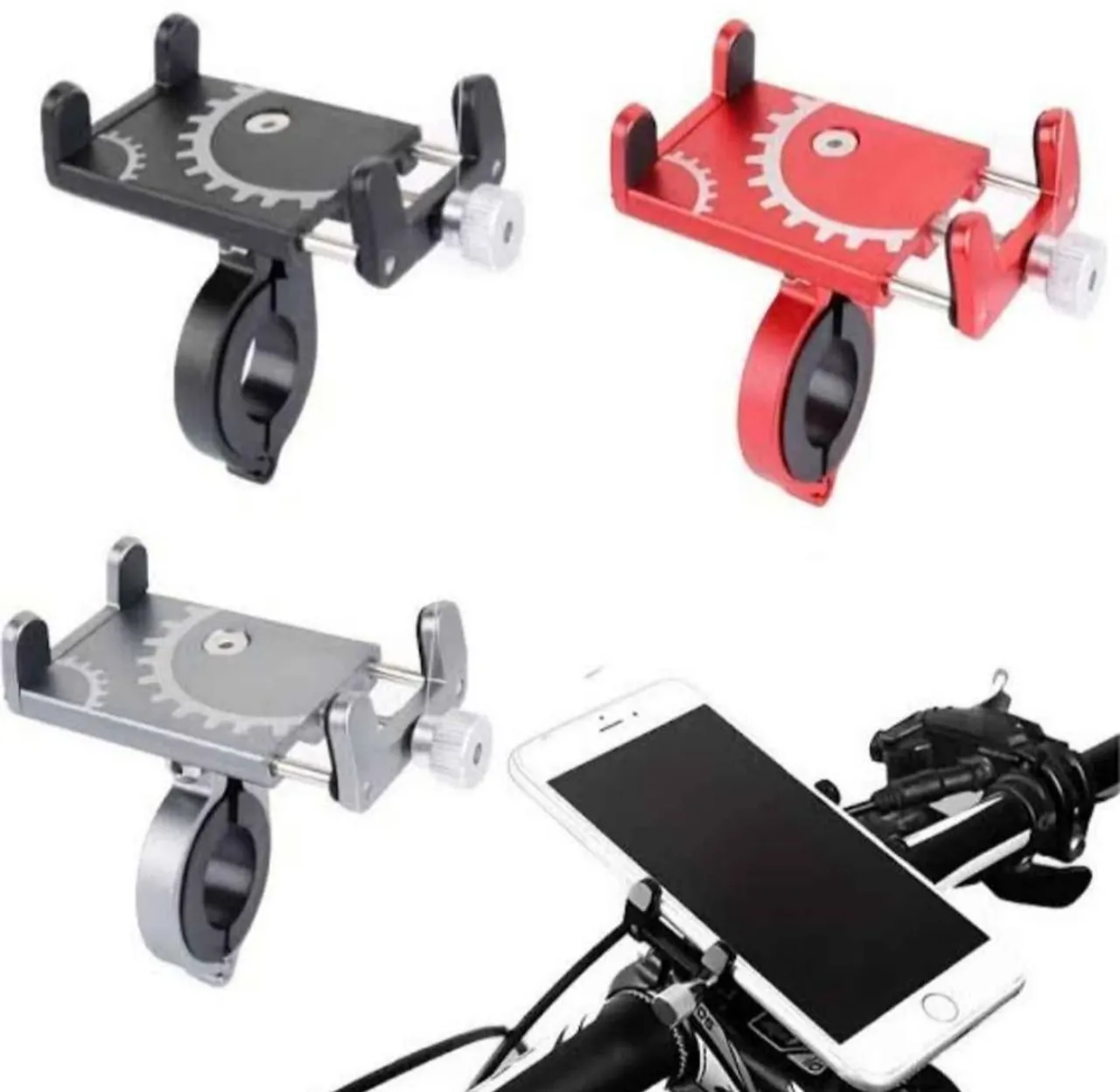 Suporte pra Celular de Alumínio pra Moto e Bike