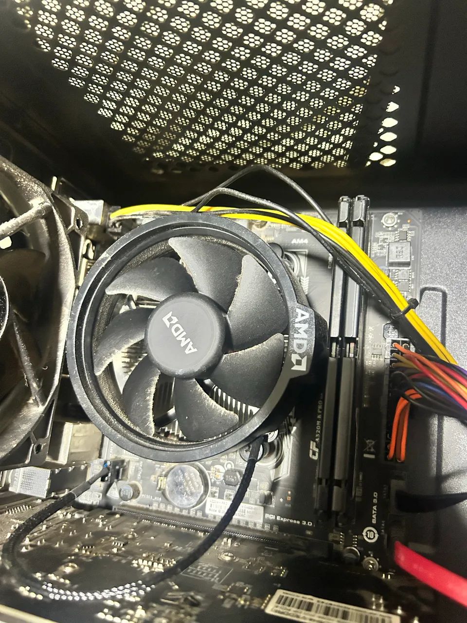 ryzen 5 3400G placa mãe C.A320M-K PRO 16gb de memória 2x8 - Foto 4