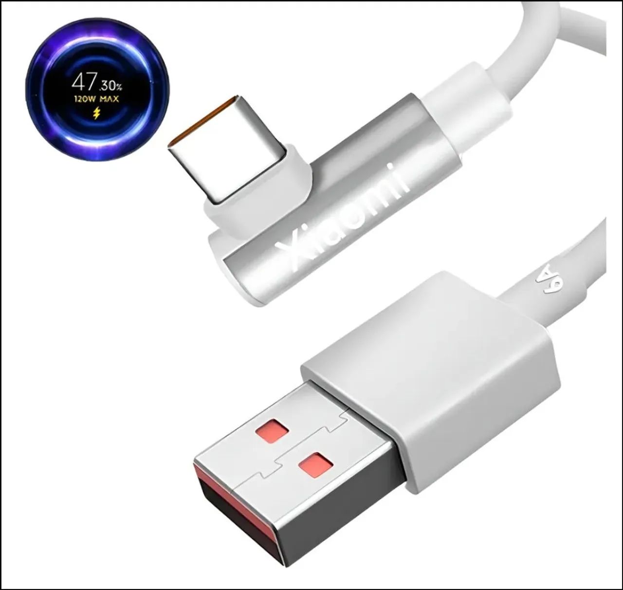 CABO TURBO XIAOMI 1.8METRO ORIGINAL EM 90GRAUs - Foto 4