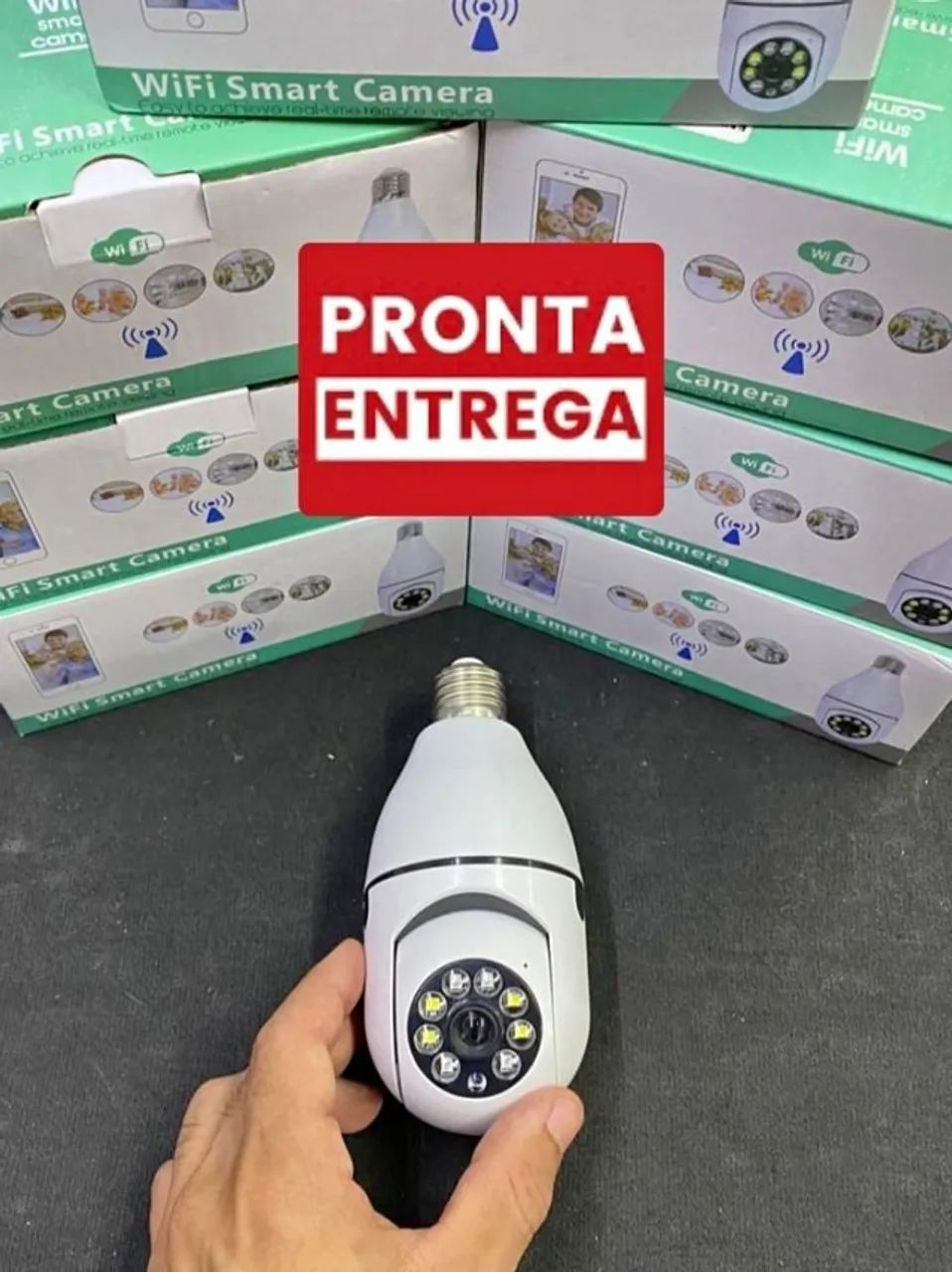 Câmera Wi-fi Tipo Lâmpada Sensor de Movimento Led Infravermelho Entrego em toda JP