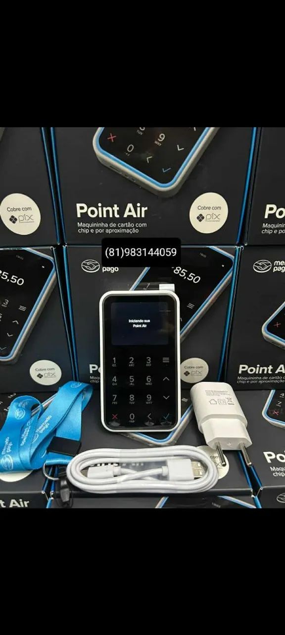 Point Air - Maquininha de Cartão com Chip e Aproximação