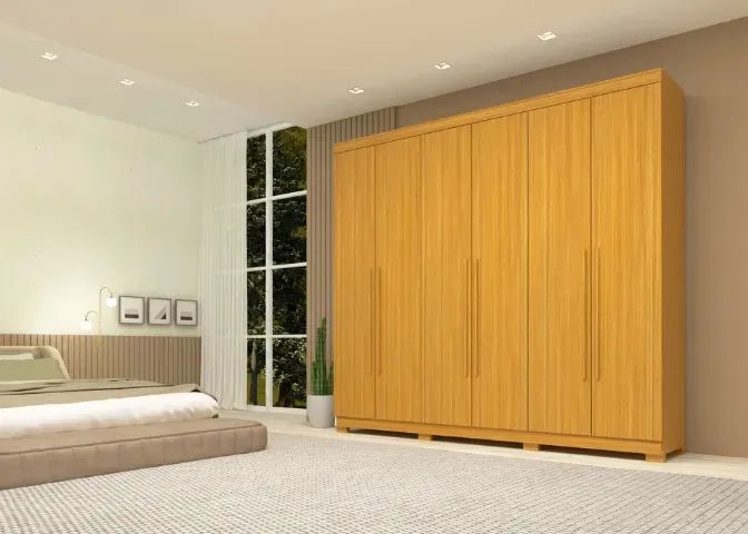 Roupeiro Núria 100% MDF 6 Portas - Foto 4