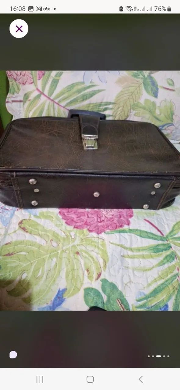 Mala viagem vintage marrom - Foto 3