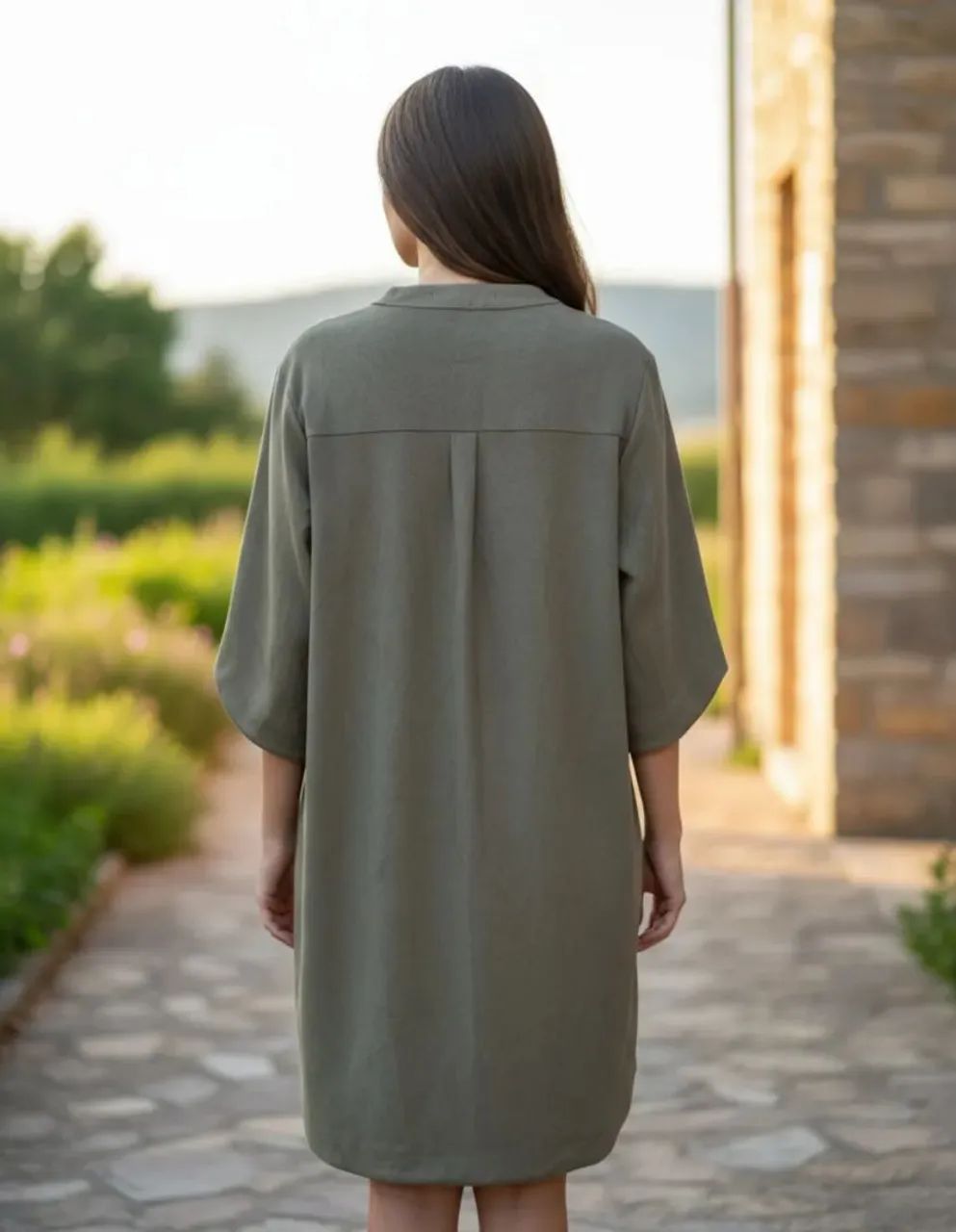 Vestido Camurça Bege Com Ilhós 46 - Foto 2