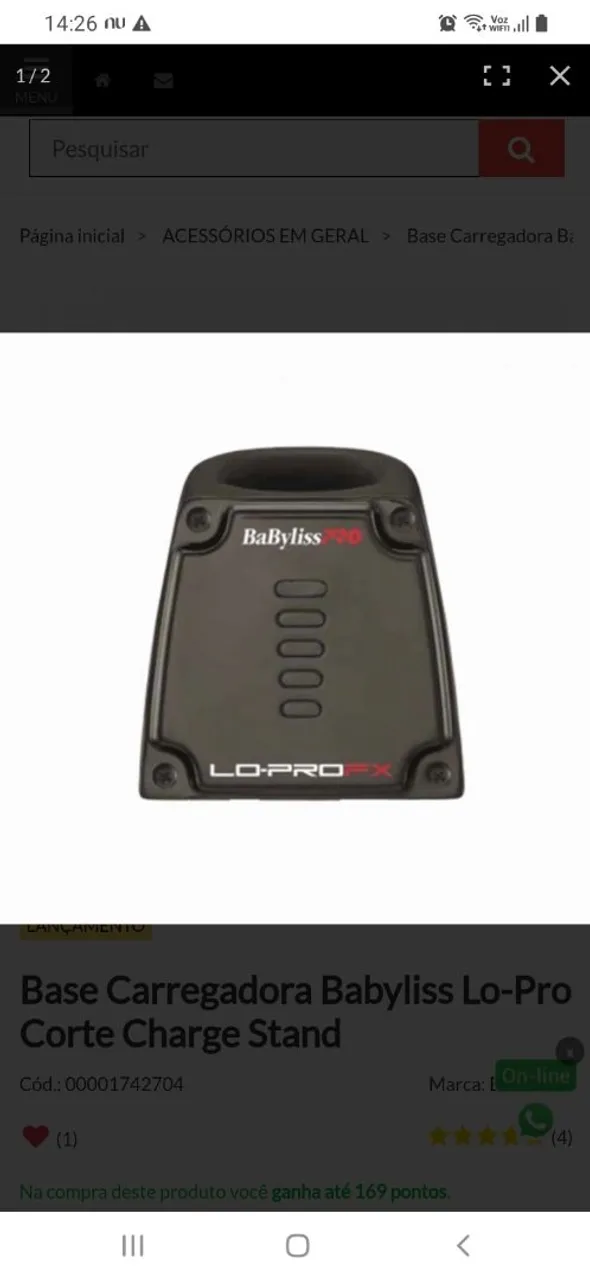 Maquina de corte,acabamento e shaver Babyliss Lo-Pro 