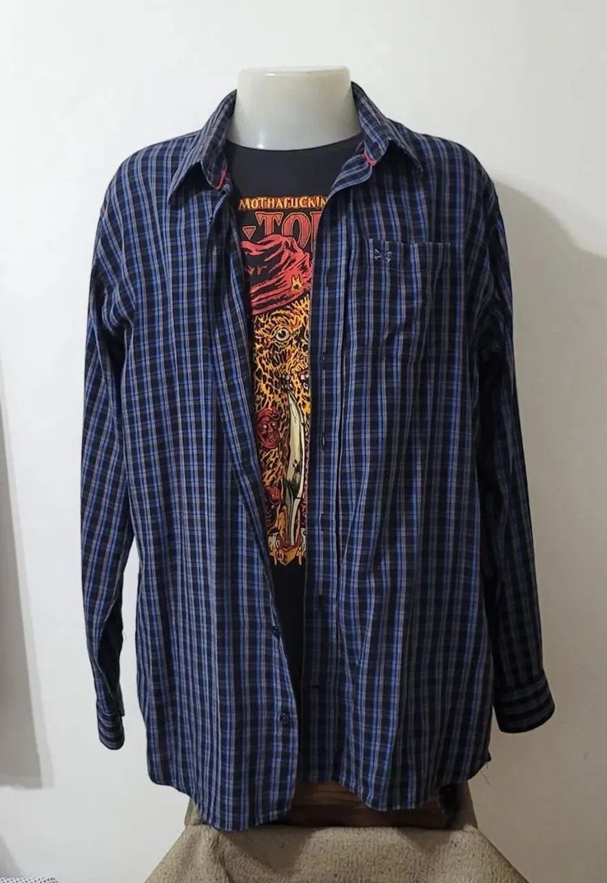 camisa xadrez algodão egípcio Tam 60 - Foto 3
