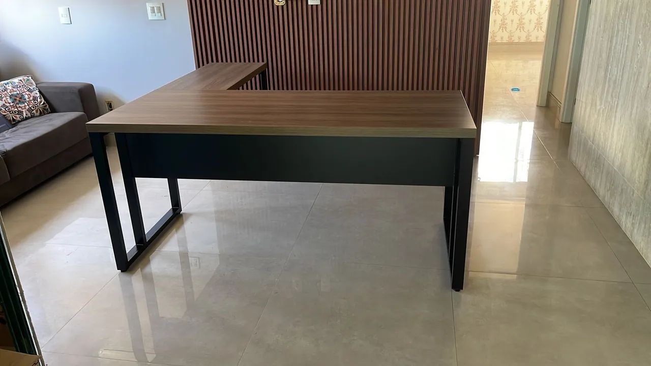 MESA EM L INDUSTRIAL 1.50x1.60  - LOJA IKONMIXOFFICE 