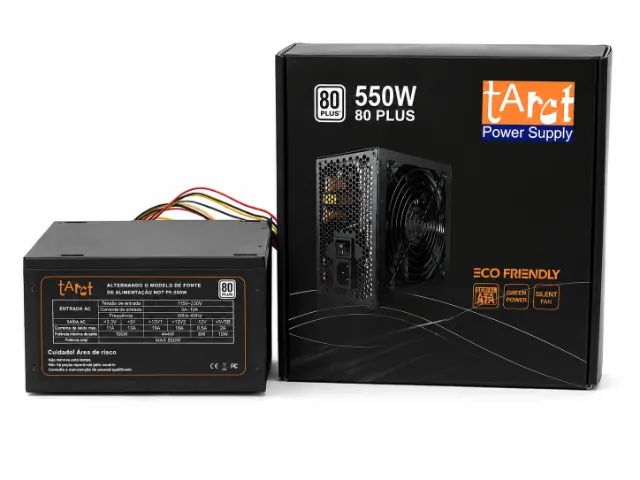 Fonte Tarct 550w 80 Plus White | Atx Original Funcionando com Caixa