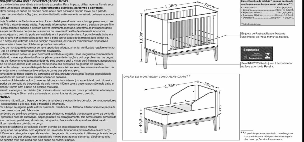 Berço infantil  - Foto 2