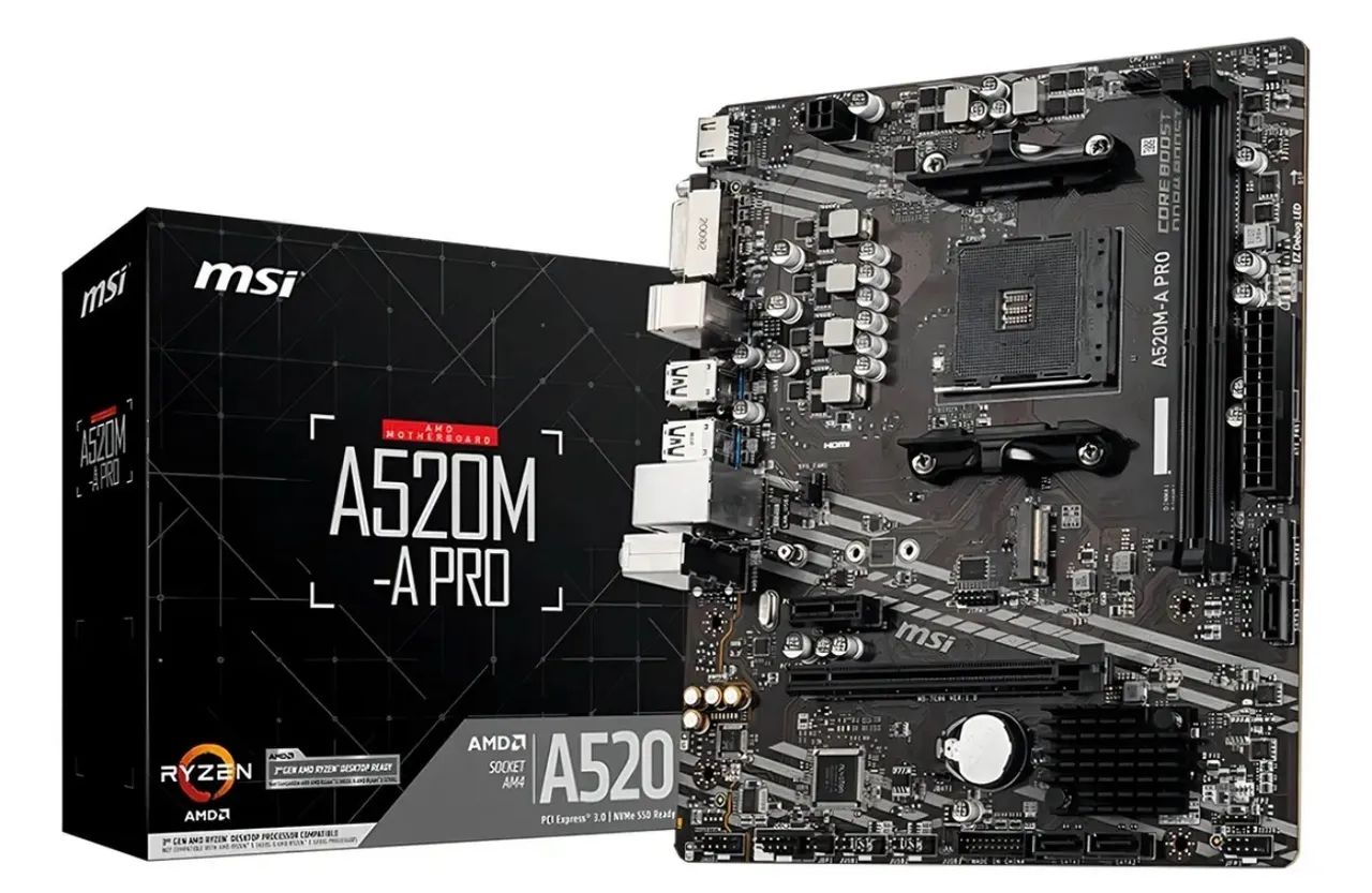 Placa-mãe Msi A520M-a Pro Am4. - Foto 2