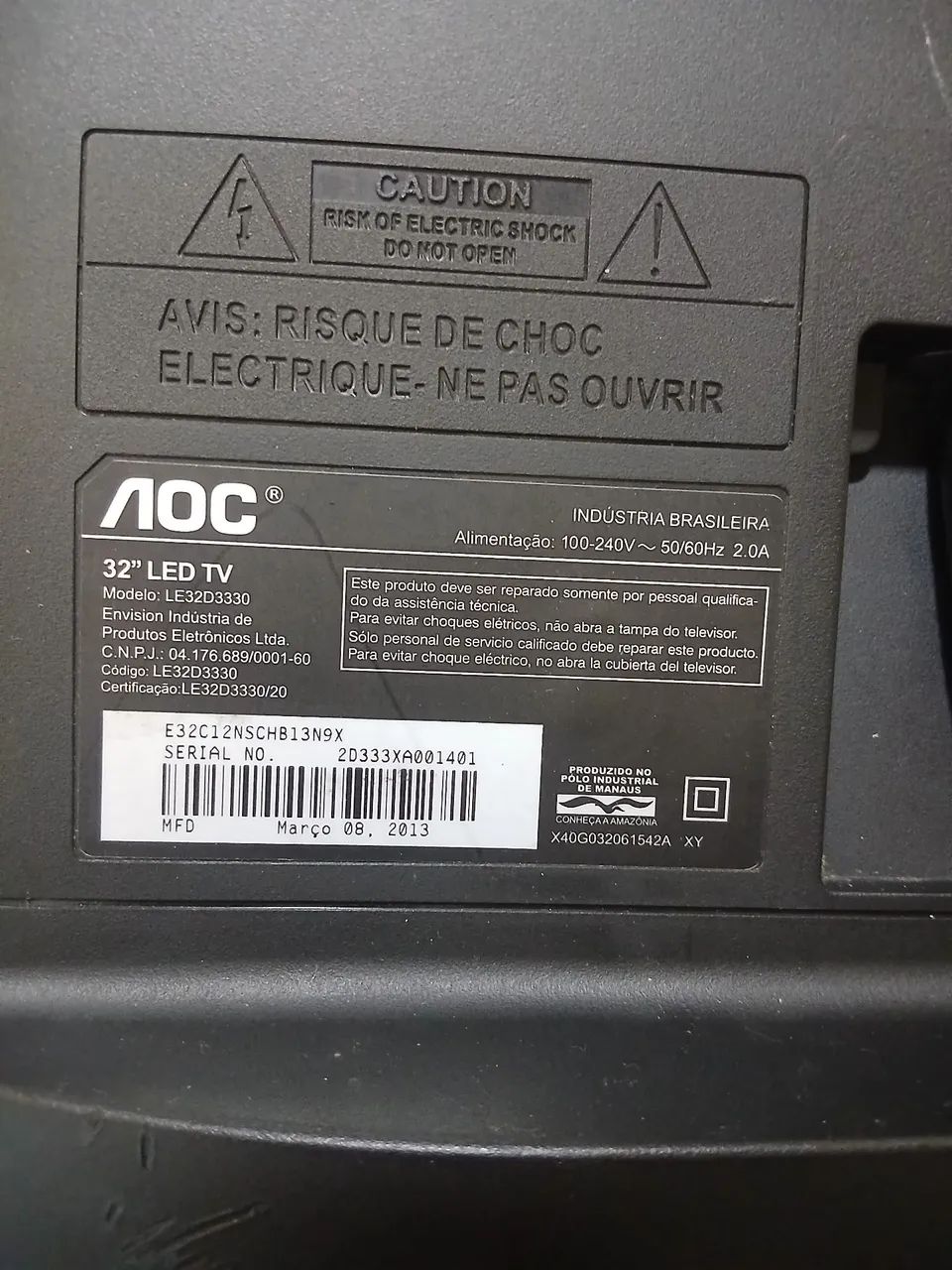 TV AOC 32" POLEGADAS LED HD  - Foto 3