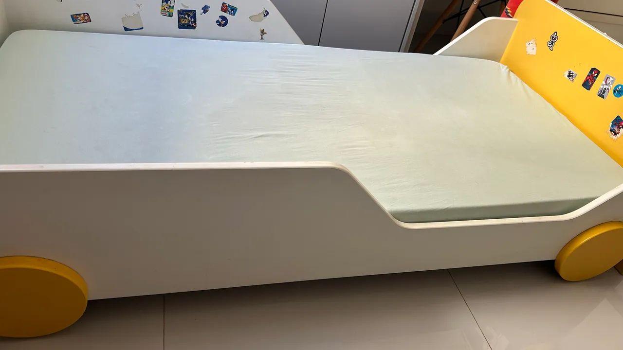 Cama infantil carro e colchão  - Foto 2