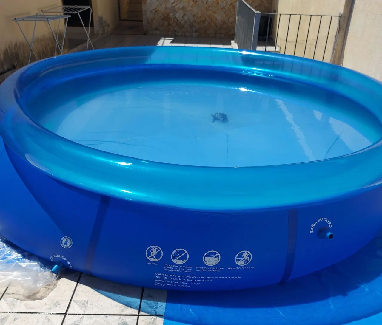 Piscina Inflável Mor 4.600L Semi-nova - Foto 4