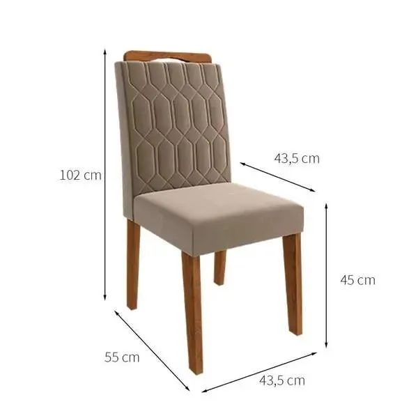 Conjunto de mesa de jantar com 6 cadeiras - Foto 2