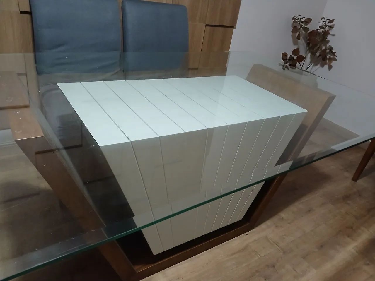 Mesa com tampo de vidro - Foto 2