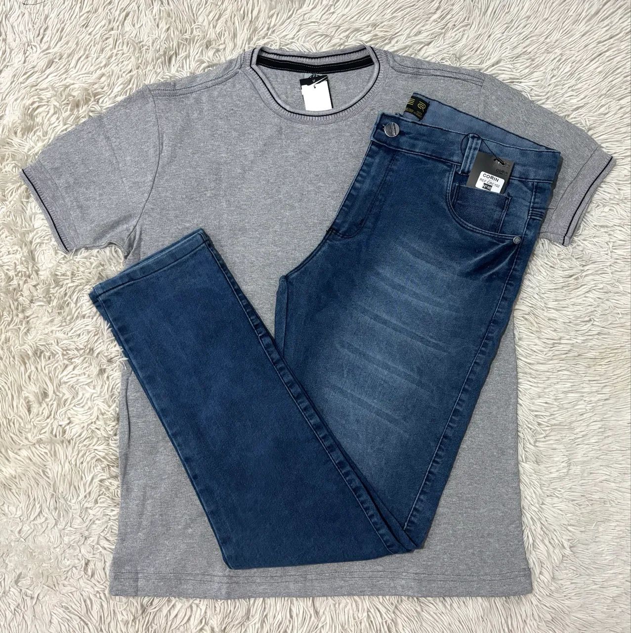 Kit GG Camisa Punho é Calça Jeans 