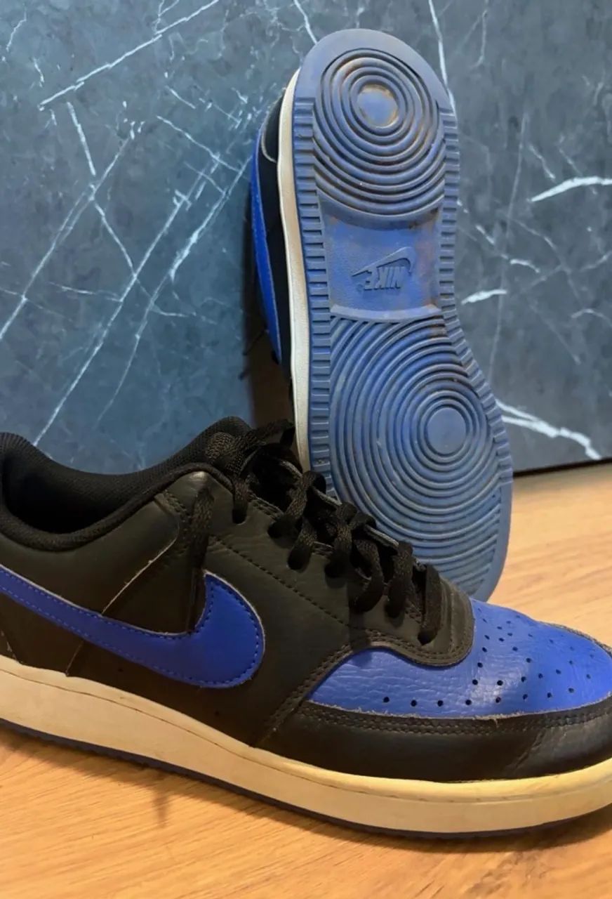 tênis nike court vision low preto e azul - Foto 2