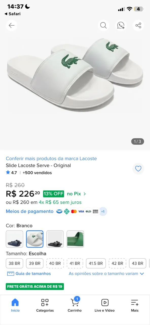 Sandália Lacoste original  - Foto 3