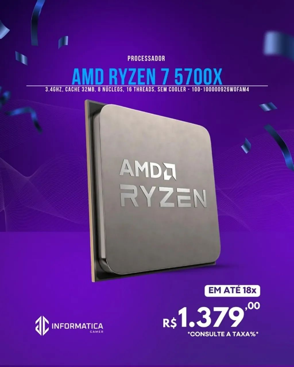  PROCESSADOR AMD RYZEN 7 5700X