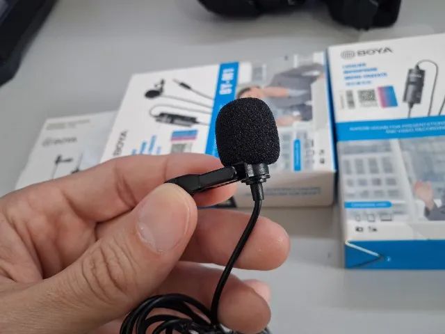 Boya BY-M1. Dois microfones lapela. Novos, sem uso. - Foto 2
