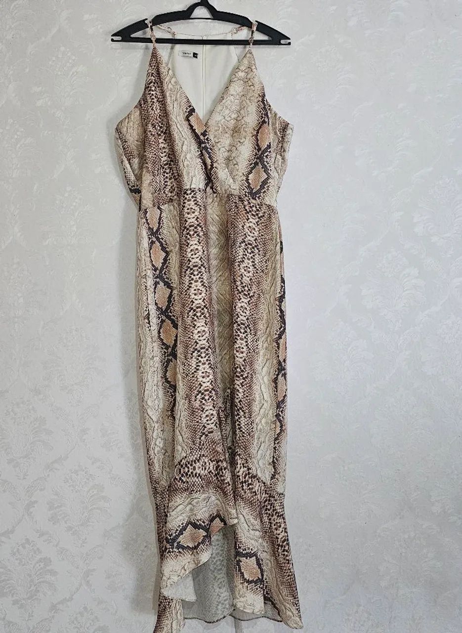 vestido talgui midi animal print m - Foto 5