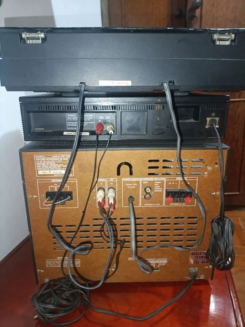 Sistema de Som Sony LBT-V302 Vintage Completo - Toca-Discos, CD, Fita e Rádio - Foto 3
