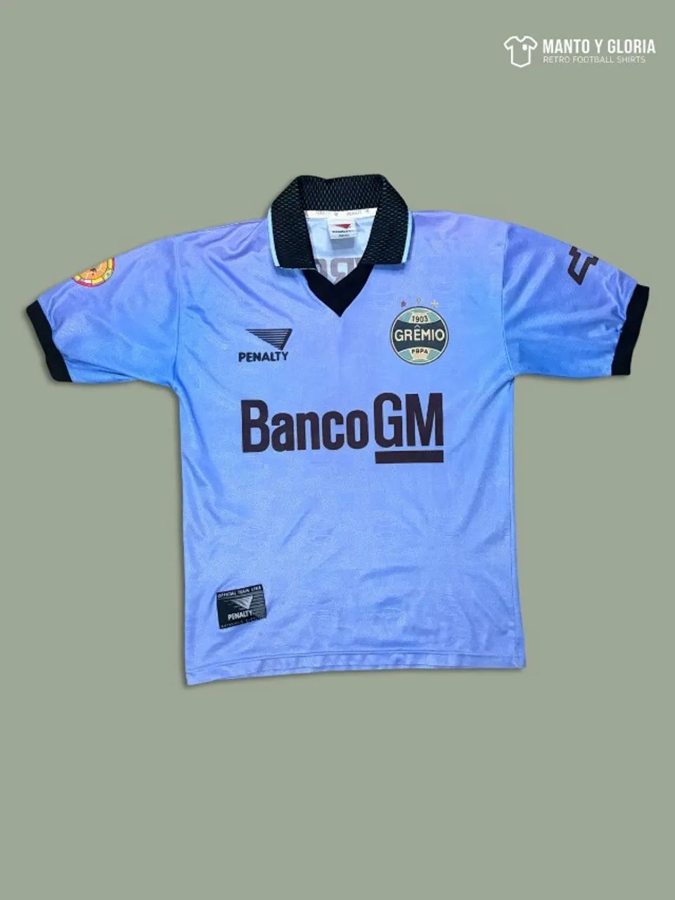 camisa grêmio 1998 #5 celeste