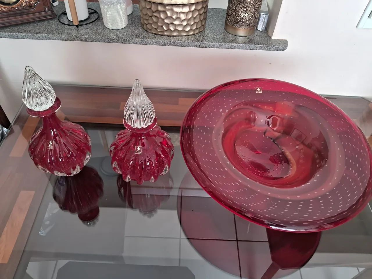 Cristais de Murano da marca São Marcos.