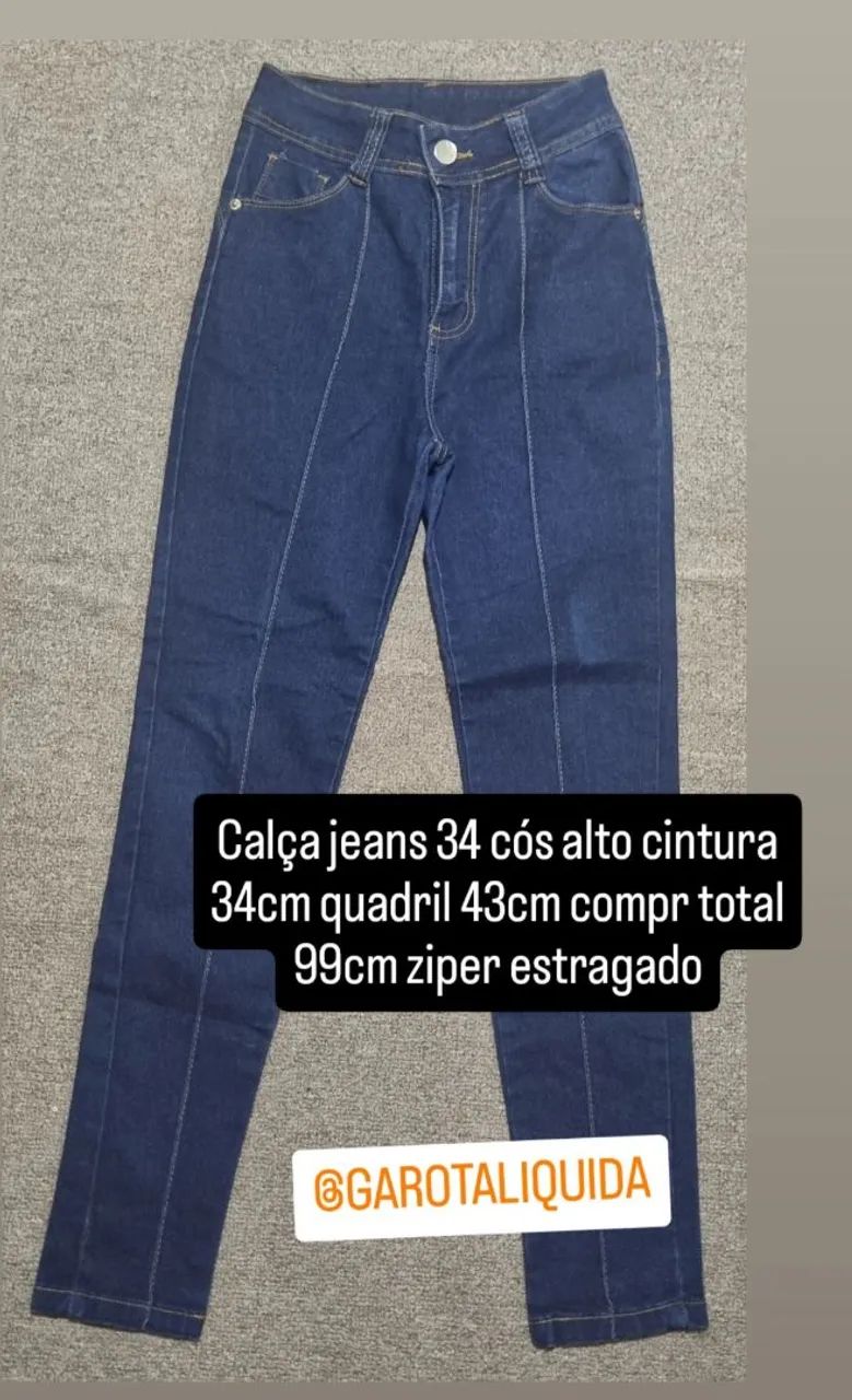 Calça jeans 34 ziper estragadou