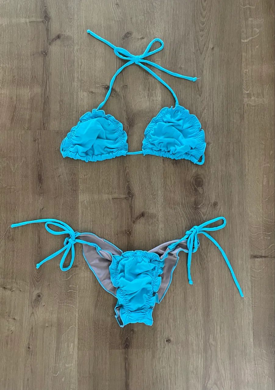Biquíni azul tam P lindíssimo  - Foto 3